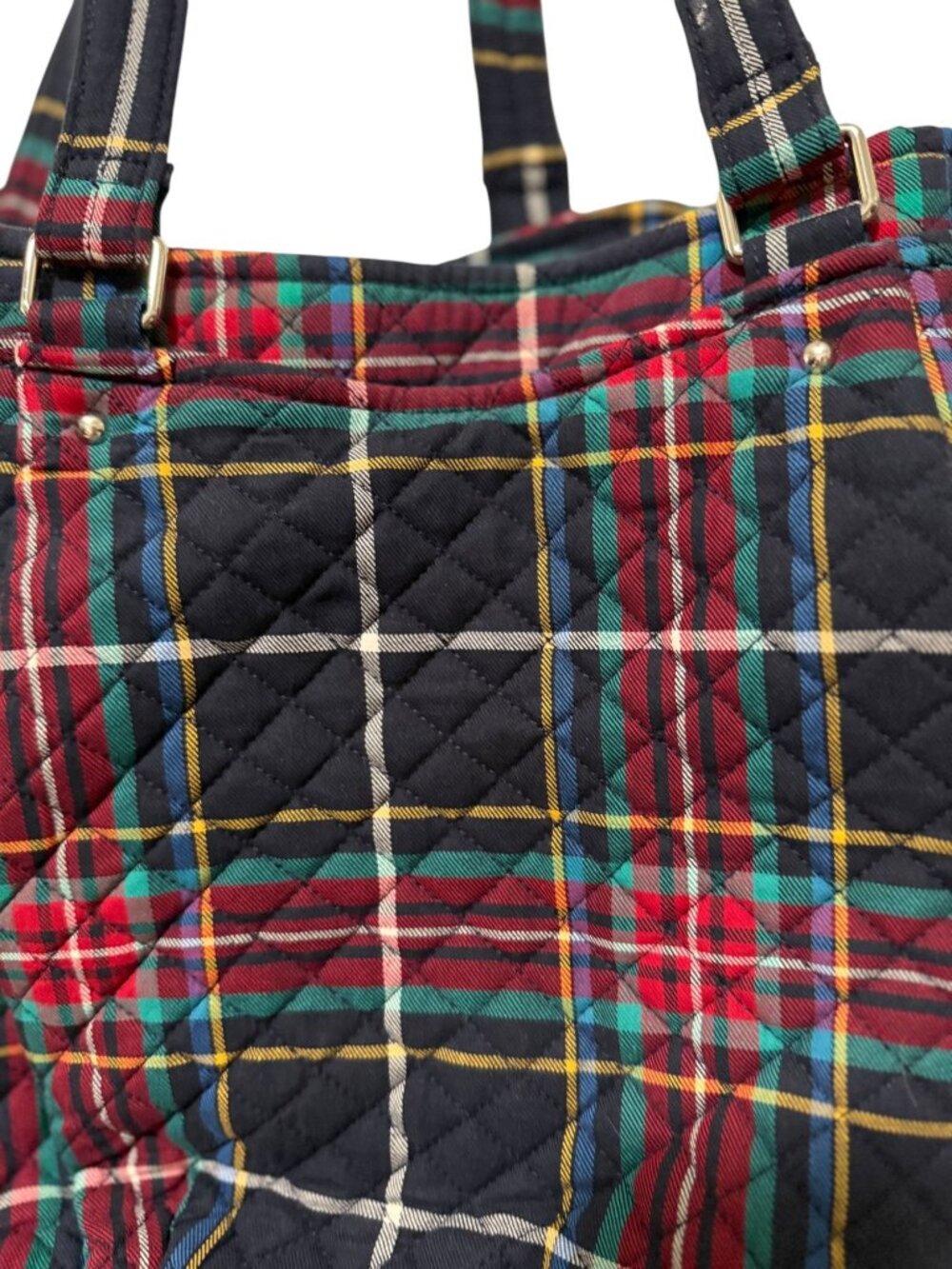 Vera Bradley Retired Tartan Plaid Glenna Satchel Shoulder Bag Purse - Picture 3 of 10